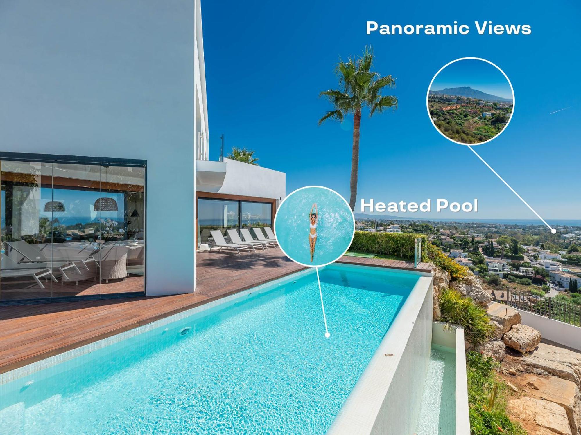 Vacation Marbella I Villa Paraiso The View, Infinity Heated Pool, Sea View, 24-7 Security, Golf Courses Estepona Exteriör bild